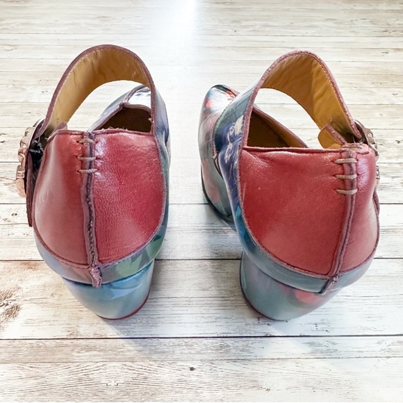 John Fluevog Prepare Leader Platform Mary Jane Heels Floral Size 6 - Picture 11 of 16